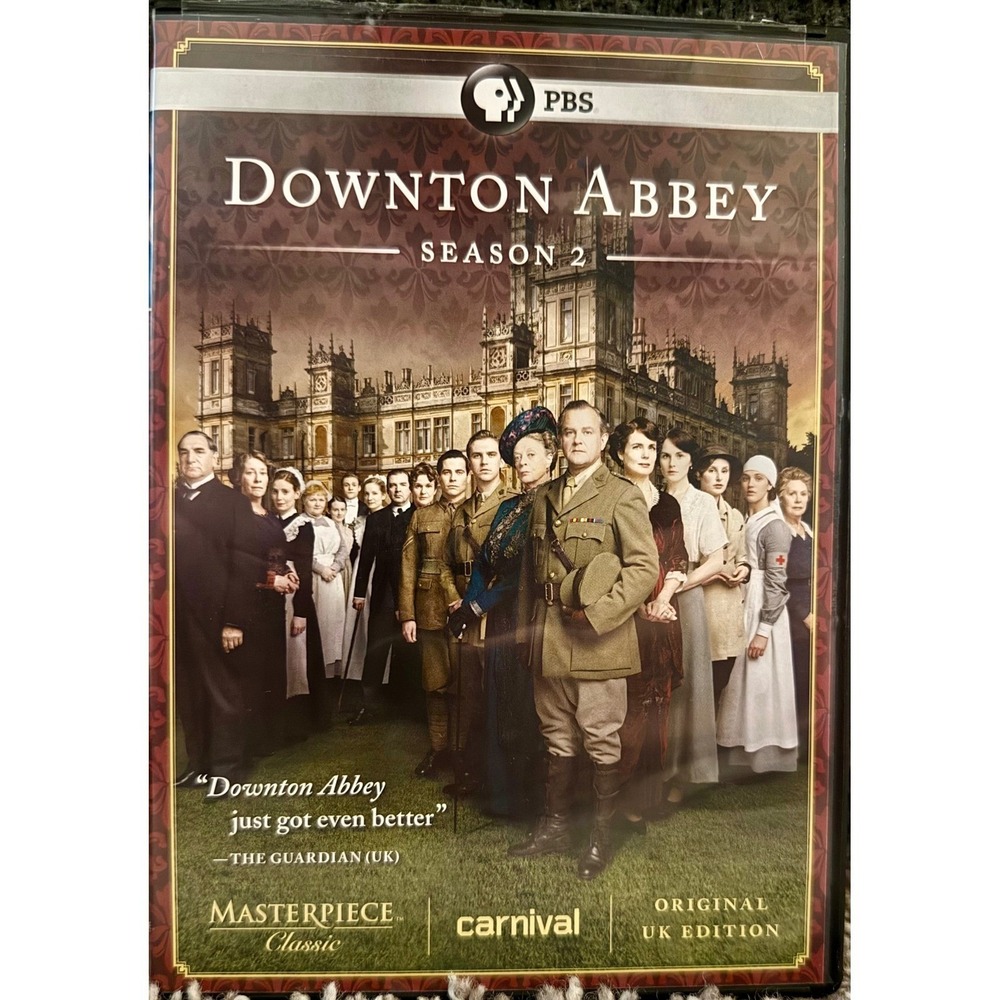 PBS Downtown Abbey Season 2 DVD Set Excellent Masterpiece UK Edition 3-Disc